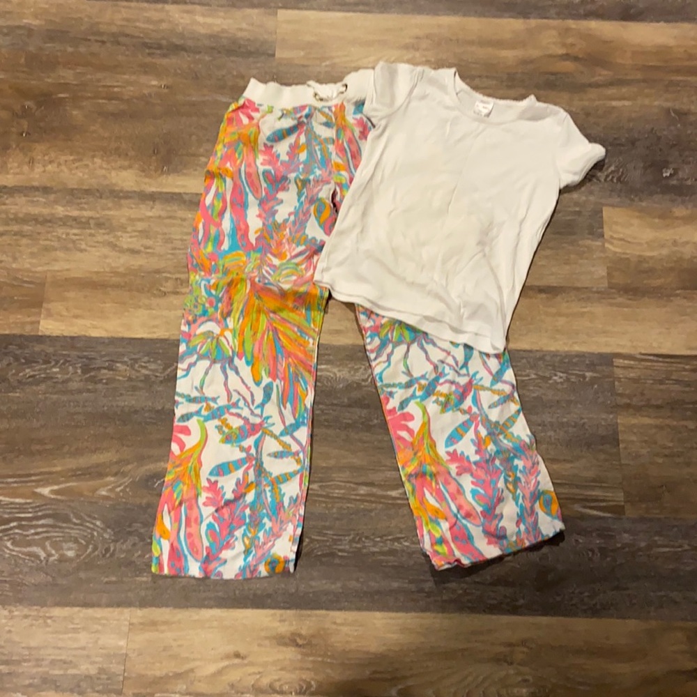 Lilly Pulitzer Pants and Hanna Andersson Shirt